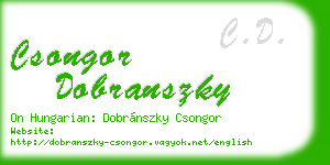 csongor dobranszky business card